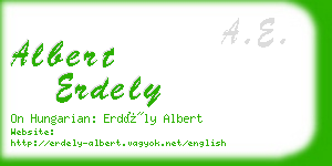 albert erdely business card